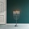 Modern Solid Metal Judaica Hanukkah Menorah 9 Branched Candelabra